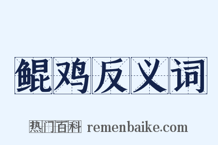 鲲鸡反义词是什么意思的图片